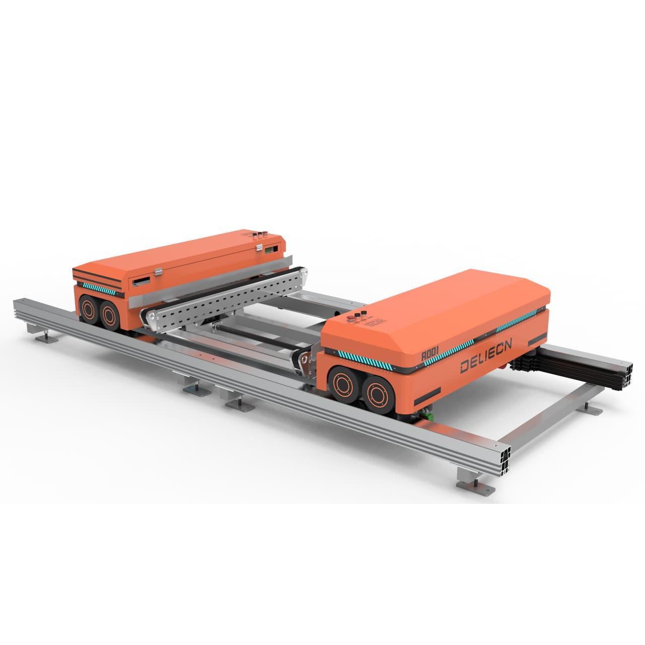 Straight Rail Two Workstations RGV