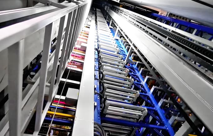 Pallet Stacker Crane + Tote Four-Way Shuttle Robot AS/RS